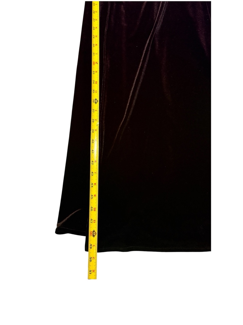 Azazie Lariza Black Velvet Bridesmaid Dress Floor Length Whimsygoth Size 2 - Picture 15 of 16
